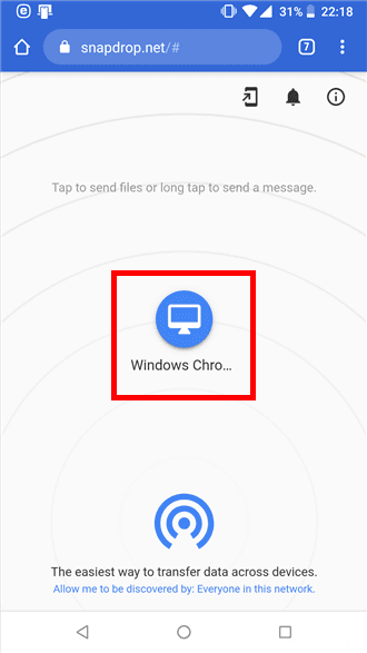 家庭内（ローカルネットワーク）でのファイル転送のおすすめは「Snapdrop」。