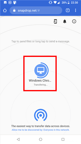 家庭内（ローカルネットワーク）でのファイル転送のおすすめは「Snapdrop」。