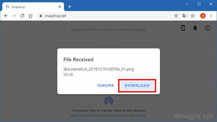 家庭内（ローカルネットワーク）でのファイル転送のおすすめは「Snapdrop」。