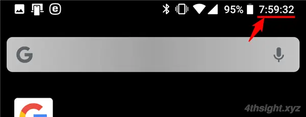Android端末のステータスバーに秒や日付を表示する方法。