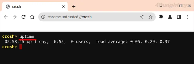 ChromeOS（Chromebook）のコマンドインターフェースcroshの使い方。