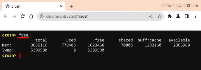ChromeOS（Chromebook）のコマンドインターフェースcroshの使い方。