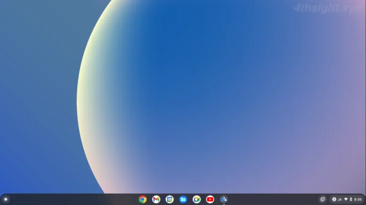 ChromeOS（Chromebook）でデスクトップの壁紙を変更する方法。